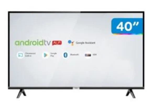 Smart TV LED 40” TCL 40S6500 Full HD Android Wi-Fi - HDR Inteligência Artificial 2 HDMI USB