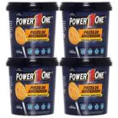 KIT Power One Pasta De Amendoim 1KG Tradicional C/4