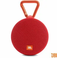 R$219- Caixa de Som Bluetooth JBL Clip 2 com Potência de 3W Vermelha - CLIP2 - JBLCLIP2VRM_PRD