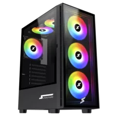 Gabinete Gamer SuperFrame Strider, Mid Tower, ARGB, Vidro Temperado, ATX, Sem Fonte, Com 6 Fans