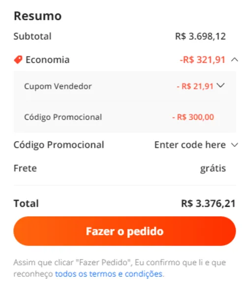 Imagem na descrição da promoção