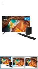 Smart TV 4K QLED 55” Samsung QN55Q60RAG Wi-Fi - HDR + Soundbar Samsung com Subwoofer 320W | R$3.499