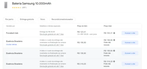 Imagem na descrição da promoção