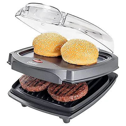 Grill Elétrico Oster Burguer 2 em 1 com Estufa, 110V, 1200W, OGRL500