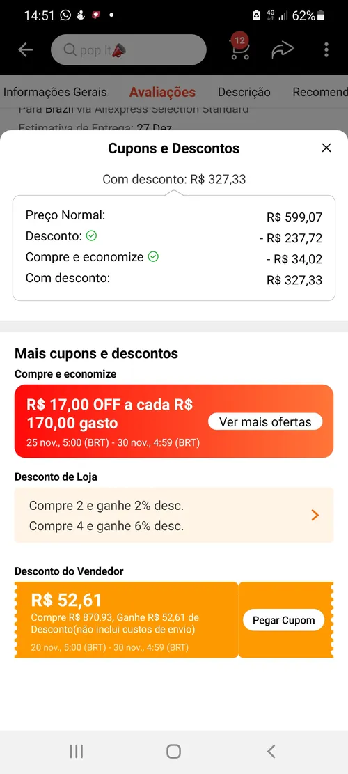 Imagem na descrição da promoção