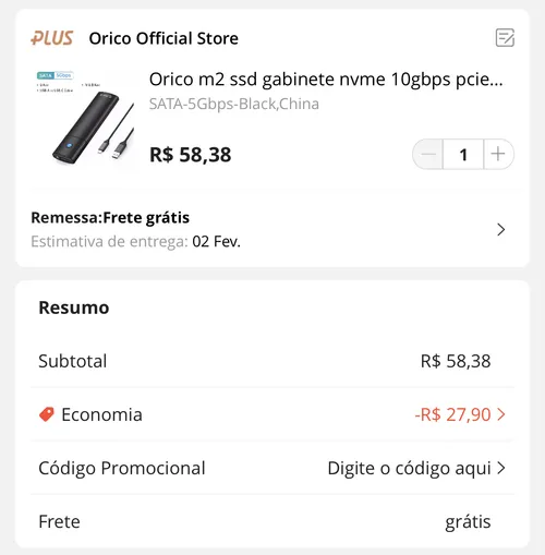 Imagem na descrição da promoção