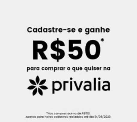 Privalia: GANHE R$50 no site