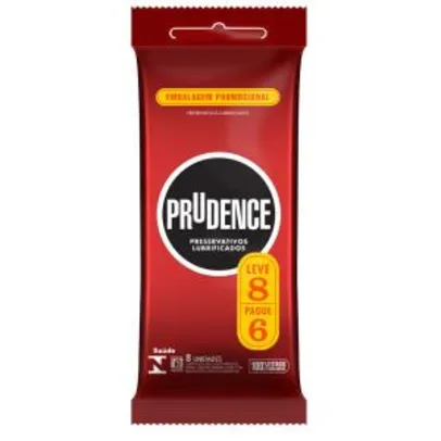 [3 Unid] Preservativos Prudence Lubrificados Embalagem Econômica Leve 08 Pague 06 Unidades R$10