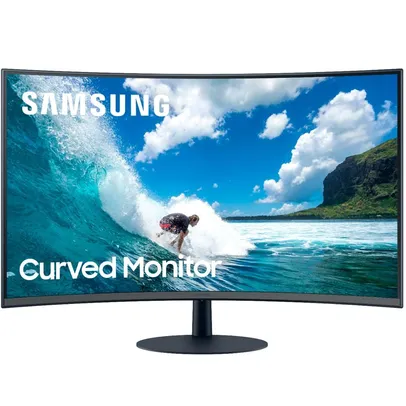 Monitor Samsung 31.5' LED, Curvo, Full HD, HDMI/DisplayPort, VESA, Ajuste de Ângulo, FreeSync, Som Integrado - LC32T550FDLXZD