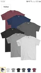 Kit 06 Camisetas Básicas Masculinas De Algodão Premium | R$100