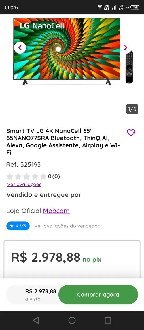 Imagem na descrição da promoção