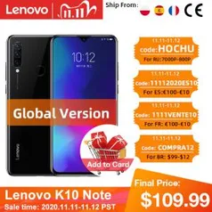 [11/11] Smartphone Lenovo k10 Note 4GB 64GB | R$643