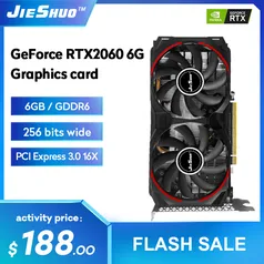 Placa de Vídeo RTX 2060 6GB Jieshuo 