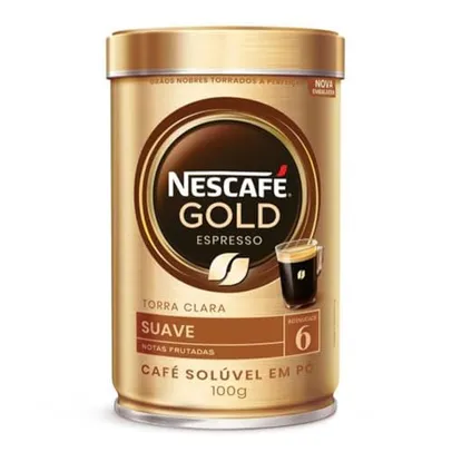 (Rec) Nescafé Gold Espresso, Suave 6, Café Solúvel em Pó, 100g