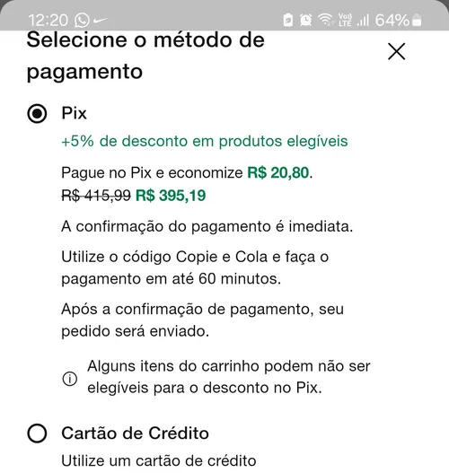 Imagem na descrição da promoção