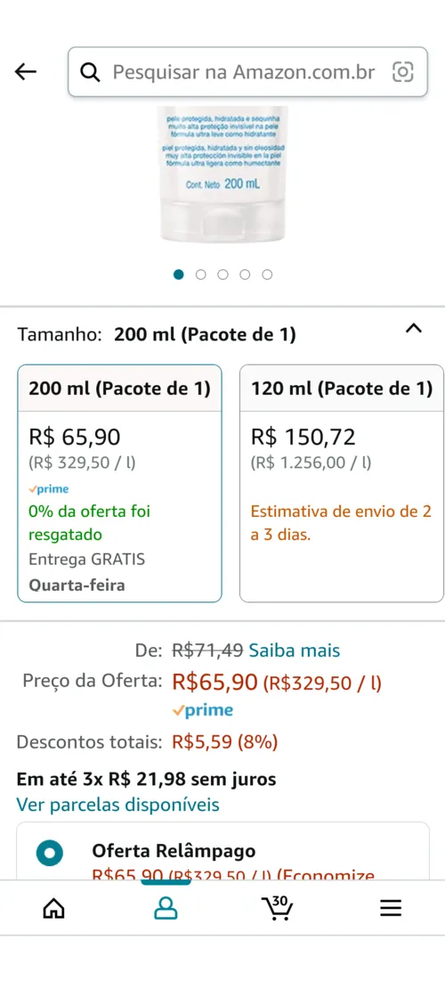 Imagem na descrição da promoção