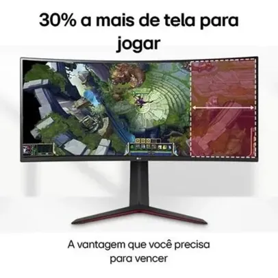 Monitor Gamer Curvo LG UltraGear LG 34", UltraWide, 160Hz, WQHD, 1ms, 34GP63A-B