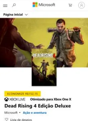 Dead Rising 4 Deluxe Edition (Xbox One) | R$ 27