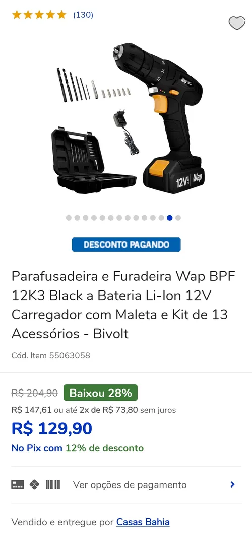 Imagem na descrição da promoção