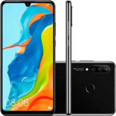 Huawei P30 Lite Android 9.0 6.15" Octacore 128GB 4G 24MP+8MP+2MP Dual Chip - Preto | R$1239