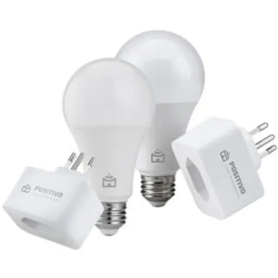 [CC Shoptime] Kit Casa Eficiente (2 Smart Lâmpadas + 2 Smart Plugs) | R$278