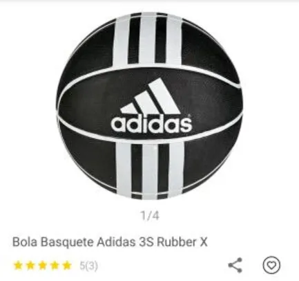 Bola de basquete Adidas 3S Rubber X | R$ 52