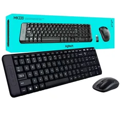 Kit teclado e Mouse sem fio Mk220 Logitech 