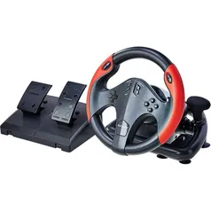 Volante De Corrida c/ Pedal Multilaser Multiplataforma - JS087