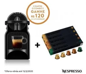 [APP] [CLUBE DA LU] Cafeteira Nespresso Inissia Preta 110V e Nespresso 50 cápsulas de café Equilibrados