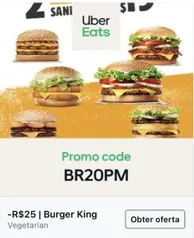 [Usuários Selecionados] R$25 OFF no Primeiro Pedido no Uber Eats