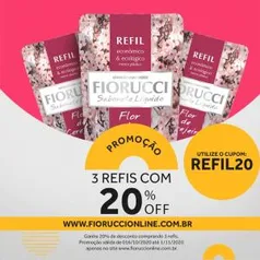 3 refis com 20% off