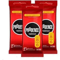 Kit 3X Preservativo Prudence Leve 8 Pague 6 