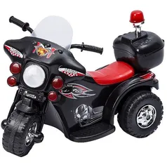 [Ame R$117] [Ame SC R$35]Mini Moto Elétrica Infantil Preta 6V MotoStar - brink+