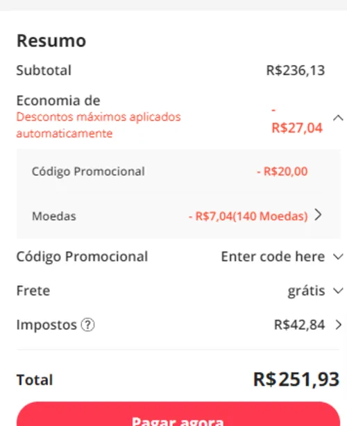 Imagem na descrição da promoção