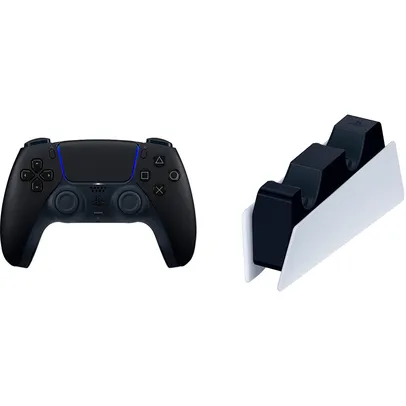 [APP] Controle Dualsense Midnight Black + Base de Carregamento