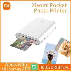 Impressora de bolso portátil 3000dpi Xiaomi Mijia + papel fotográfico