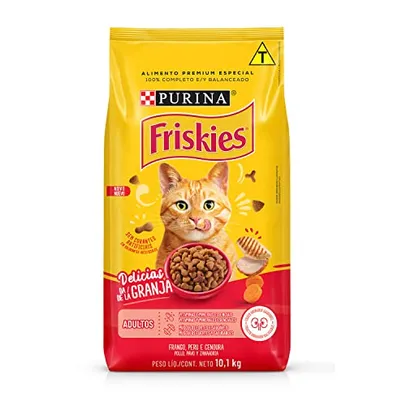 (Rec)Ração Friskies Delícias Da Fazenda Para Gatos Adultos Sabor Frango - 10Kg Purina - Sabor Frango