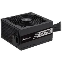 Fonte Corsair 750W 80 Plus Bronze CX750, PFC Ativo - CP-9020123