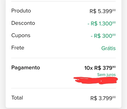 Imagem na descrição da promoção