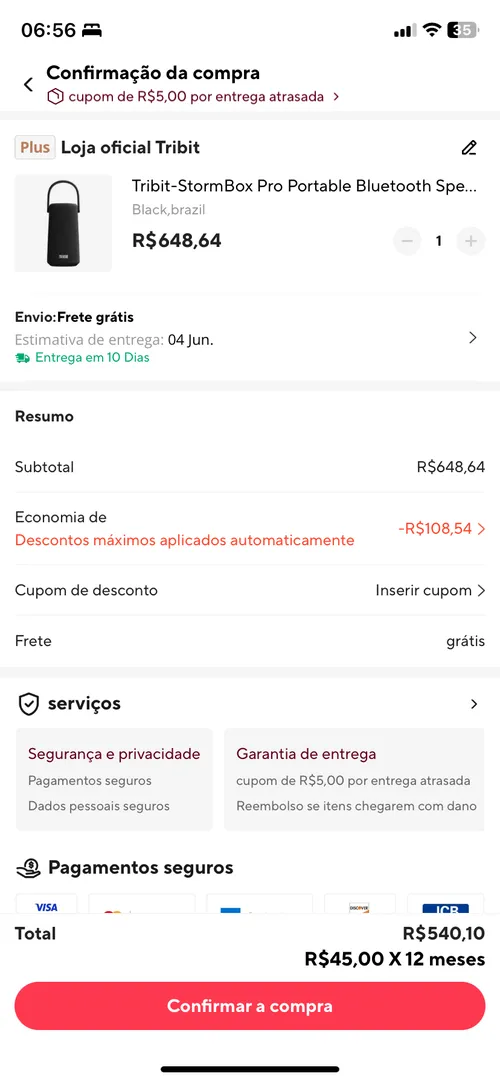 Imagem na descrição da promoção