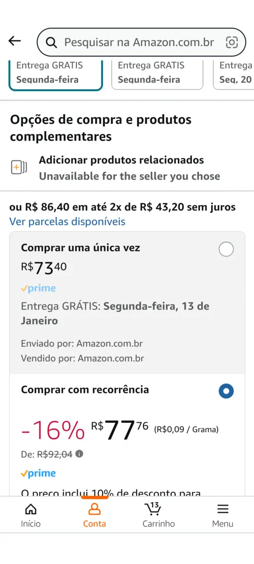 Imagem na descrição da promoção