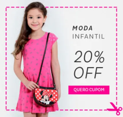 20% OFF em produtos selecionados de moda infantil na Marisa