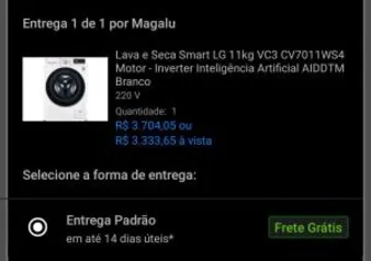 Lava e Seca LG 11kg VC3 Branca (Clube Ouro) | R$3334