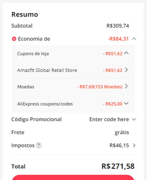 Imagem na descrição da promoção