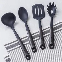 Jogo de utensílios nylon 4peças Lá cuisine