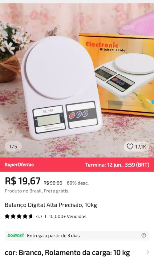 Imagem na descrição da promoção