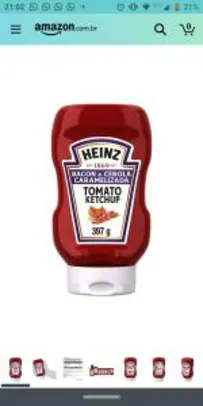 Saindo por R$ 11: (Prime) Ketchup Heinz Bacon & Cebola Caramelizada 397g - R$11 | Pelando