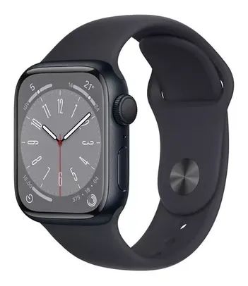 Apple Watch S8 41mm Gps Pulseira Esportiva Meia-noite Cor da pulseira Midnight - S/M