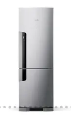 Geladeira Consul Frost Free Duplex 397 litros Evox com freezer embaixo - CRE44BK