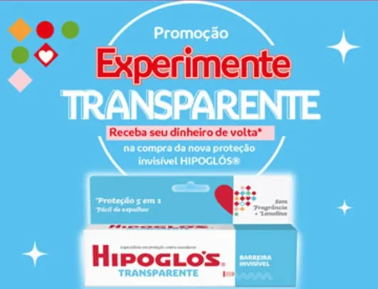 Experimente Grátis Hipoglós Transparente: Até R$20 de dinheiro de volta